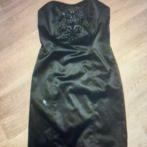 Papaya Black Strapless Mini Dress